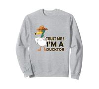 Ducktor Trust Me Divertido Dibujos Animados Animal Doctor Pato Divertido Sudadera