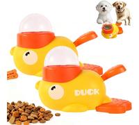 Ducky Cat Treat Dispenser, Duck Pet Feeder for Dogs, Duck Dog Feeder, Slow Feeder Dog Bowls, Dogs Treat Dispenser Toy Interactive, Easy to Fill & Rinse Clean (2pcs)