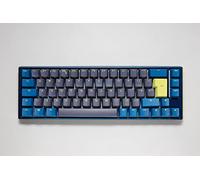 Ducky Channel One3 Daybreak SF RGB Brown Cherry MX Switch Teclado - Diseño del Reino Unido, Titanium Blue/Neon Yellow