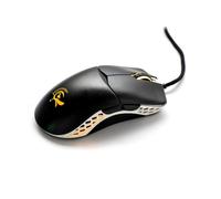 Ducky Feather PMW3389 - Ratón para Videojuegos para diestros y Zurdos (Sensor óptico, 16000 PPP, 65 Gramos, 7 Botones, Cable Flexible, ARGB, Micro conmutadores Kailh 80M, Negro/Blanco)