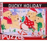 "Ducky Holiday" Christmas Santa Duck and Puppies Puzzle de 1000 piezas de Go!