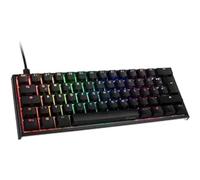 Ducky One 2 Mini Teclado Gaming Mecanico TKL, Teclado RGB Retroiluminado con Cherry MX Brown Switches, Teclado Mecanico 60% con Conector USB C, Teclado con Cable Desmontable, Negro