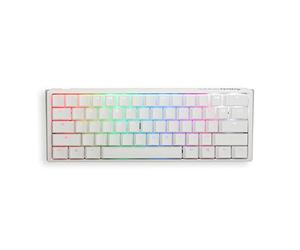 Ducky One 3 Classic Pure White Mini Gaming Tastatur, RGB LED - MX-Silent-Red (US)