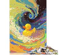 Ducky Swimming In Wave Puzzles Imposible,desafío para Adultos Entretenimiento Creativo 1000 Piezas Obra De Arte De Juego De para Adultos Y Niños A Partir De 12 Años 1000pcs (38x26cm)