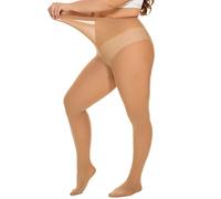 DUCMODA Grande Medias para Mujer Plus Size Cintura Alta 10 Colores Semi Opaque Curvy Tights for Women,Suntan,XL