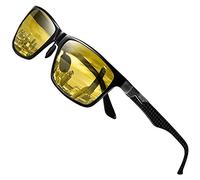 DUCO Gafas de conducción nocturna para hombres y mujeres con marco de fibra de carbono Visión nocturna Gafas que conducen antirreflejos gafas de contraste polarizadas 8206