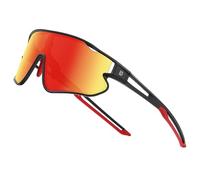 DUCO Gafas de sol para niños, gafas de sol juveniles, gafas de sol ligeras TR90, montura UV400, gafas de sol deportivas para niños y niñas DK268, Black frame red frame revo orange lens, 64