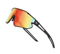 DUCO Gafas de sol para niños, gafas de sol juveniles, gafas de sol ligeras TR90, montura UV400, gafas de sol deportivas para niños y niñas DK268, Marco negro negro grillete Revo Naranja Gafas, 64 (XL)
