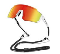 DUCO polarizado c juvenil deporte ciclismo sombra marco ligero UV400 niño niños niñas béisbol gafas de sol DK310, Marco Blanco Negro Temple Revo Naranja Lente
