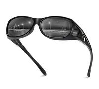 DUCO polarizado sobre gafas de ajuste envolvente sobre los vasos para la miopía 8953 (M - Negro)