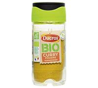 Ducros - Curry en polvo orgánico 36 g - Especias orgánicas para un sabor picante y auténtico - Ideal para tus platos - 4 unidades