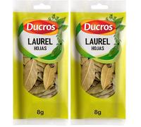 DUCROS - Especias Cocina - Laurel Hojas Enteras - Para Sazonar Guisos, Carnes y Pescado - 8g (Paquete de 2)