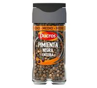 DUCROS - Especias Cocina - Pimienta Negra Granos - Intensidad Media - Para Sazonar Carnes, Salsas, Verduras - 48g