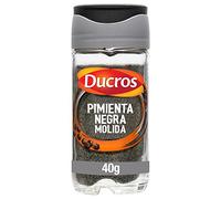 DUCROS - Especias Cocina - Pimienta Negra Molida, n°8 Clásico - Indonesia - Intensidad Media - Para Sazonar Carnes, Salsas, Verduras - 40g