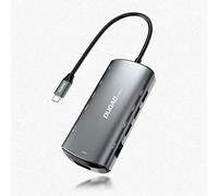 Dudao 11in1 Multifunctional HUB USB Type C - USB Type C PD 60 W/HDMI / 3.5 mm Mini Jack / 1x USB 2.0 / SD Card Reader Micro SD
