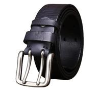 DUddTTW Cinturón Retro de Piel de Vaca para Hombre, Cinturones de Cuero Informales de Grano Completo, Hebilla de Doble Punta, Adorno para cinturón para Hombre