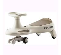 DUddTTW Wiggle Car Coche oscilante Wiggle Scooter Music Balance Bike Coche de Empuje Asa de Empuje Coche for niños Wiggle con Almacenamiento Debajo del Asiento(Kaki,No Push Handle)