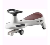 DUddTTW Wiggle Car Coche oscilante Wiggle Scooter Music Balance Bike Coche de Empuje Asa de Empuje Coche for niños Wiggle con Almacenamiento Debajo del Asiento(Bruin,No Push Handle)