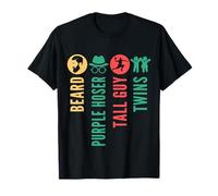 Dude Tall Guy Beber Twins Purple Hoser Perfecto para niños Camiseta