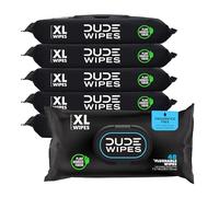 Dude Wipes Dispensador de toallitas húmedas desechables (3 paquetes de 48 toallitas), toallitas húmedas sin perfume con vitamina E y aloe para uso en casa, seguro para sépticos y alcantarillado (6 paquetes)