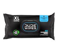 DUDE Wipes Dude Wipes Toallitas desechables, sin fragancia y naturalmente calmantes, paquete dispensador (48 unidades)