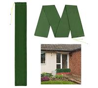 DUDNJC 3 bolsas de arena de barrera de agua de inundación, bolsa ancha engrosada, barrera reutilizable de lona larga con banda elástica para control de agua de lluvia, ventanas de huracán impermeable