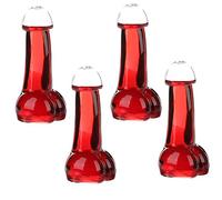 DUDNJC 4 copas de vino creativas y divertidas, transparentes e irregulares, novedad vanguardista, taza de zumo de cerveza, copas de cóctel, regalo del día de San Valentín, taza de bebida para KTV Bar