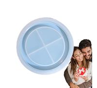 DUDOK Molde de bandeja de joyería, molde de silicona con forma de corazón y flor para resina, bandeja de joyería, soporte de velas para hacer joyas, bandeja de manualidades, contenedor de