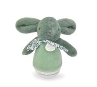 DUDOU ET COMPAÑÍA - Luz nocturna musical Culbuto conejo verde salvia para bebé - Peluche relajante con melodía dulce - Luz tamizada para noche serena - Idea de regalo de nacimiento - DC4197