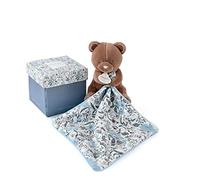 DUDOU et COMPAÑÍA - Pantin oso marrón 12 cm con Doudou Vice Versa - Colección Boh'aime - Desde el nacimiento - Bonita caja de regalo de flor incluida - Garantía de Doudou perdida - Idea de regalo para