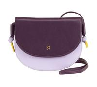 DUDU Bolso Pequeño de Piel para Mujer, Bolso Compacto de Diseño Fino con Cierre de Botón, Correa Ajustable Deep Purple