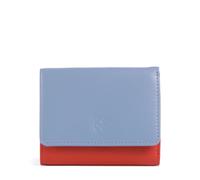 DuDu Bags Corsica RFID Monedero azul-gris, cuero, mujer