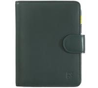 DuDu Billetera de cuero RFID 11 cm verde