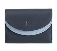 DUDU Cartera Mujer Auténtica Piel RFID con Monedero, Carteras Color con Doble Solapa Tarjetero Espacop para Billetes Navy