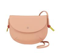 DUDU Bolso Bandolera Mujer con Solapa en Piel Auténtica, Bolso Bandolera Pequeño con Solapa con Botón Magnético, Bolso de Mano Rosa Rubor