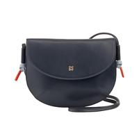 DUDU Bolso Bandolera Mujer con Solapa en Piel Auténtica, Bolso Bandolera Pequeño con Solapa con Botón Magnético, Bolso de Mano Navy