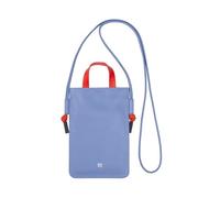 DUDU Bolso de Hombro para Smartphone de Piel auténtica, Elegante Funda para Smartphone con Correa de Hombro, Bolso Colorido para el teléfono Azul Pastel