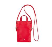 DUDU Bolso de Hombro para Smartphone de Piel auténtica, Elegante Funda para Smartphone con Correa de Hombro, Bolso Colorido para el teléfono Rojo Fuego