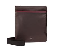 DUDU Bolso de Piel para Hombre, Bolso de Hombro con Cremallera, Correa para el Hombro para Viajes y Ocio, Correa Ajustable Burgundy