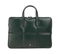 DUDU Bolso para PC 14 Pulgadas Mujer con Bandolera de Piel Pespunteada Acolchada, Bolsa Laptop Notebook MacBook hasta 14”, Maletín Bolso Funda Elegante Mangrove