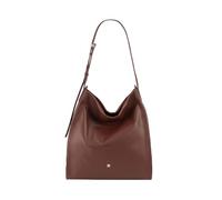 DUDU Borsa Donna a Spalla Trapezoidale in Vera Pelle, Borsa a Trapezio con Tracolla Regolabile - Elegante, Spaziosa per Tempo Libero, Lavoro, Sera Chocolate_Lilac
