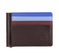 DUDU Cartera de Hombre con Pinza para Billetes, realizada en Piel con Finos Bolsillos portatarjetas Burgundy Oscuro