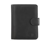 DuDu Billetera de cuero RFID 11 cm negro