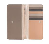 DUDU Cartera de Mujer en Piel Suave Multicolor RFID con Solapa Ballerina