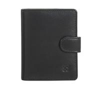DUDU Cartera de Piel Genuina de Mujer Pequeño Tarjetero RFID con Monedero con Cremallera, Cierre Exterior Black Pop