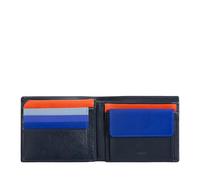 DUDU Cartera en Piel RFID Multicolor Clasica de Hombre Firmado Navy