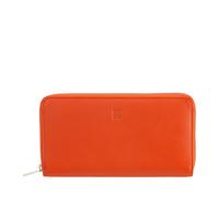 DUDU Cartera mujer grande RFID de verdadera piel colorada zip around