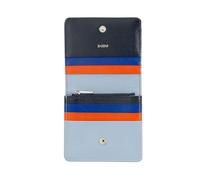 DUDU Cartera Mujer Pequeña de Piel Protección RFID de Colores Ultracompacta con Cremallera Interior y 8 Ranuras para Tarjetas Navy