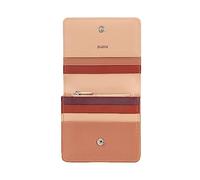 DUDU Cartera Mujer Pequeña de Piel Protección RFID de Colores Ultracompacta con Cremallera Interior y 8 Ranuras para Tarjetas Rosa Rubor