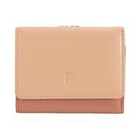 DUDU Cartera Mujer Pequeña de Piel RFID con Monedero con Cierre Clic Clac Compacta 6 Ranuras para Tarjetas Rosa Rubor